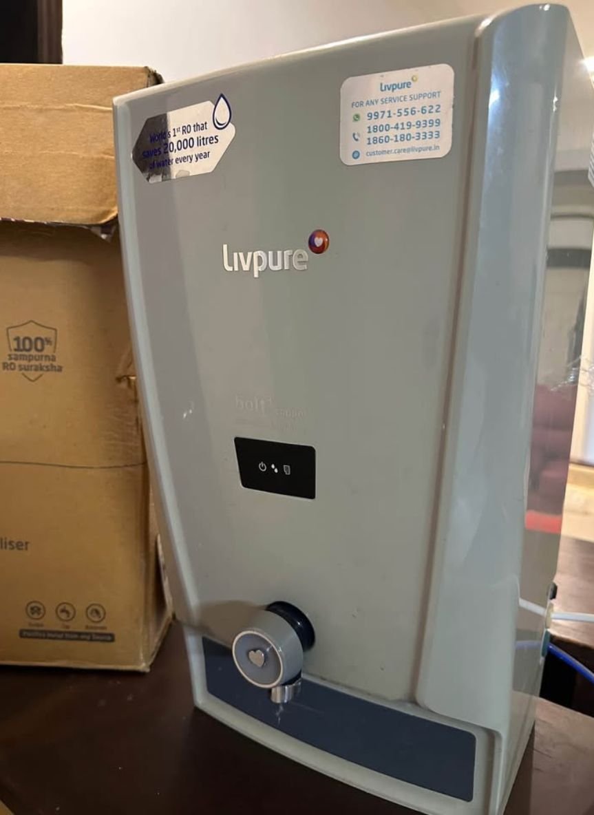 Front view of Livpure Bolt+ Star RO With Copper